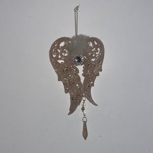 Gold angel wing ornament